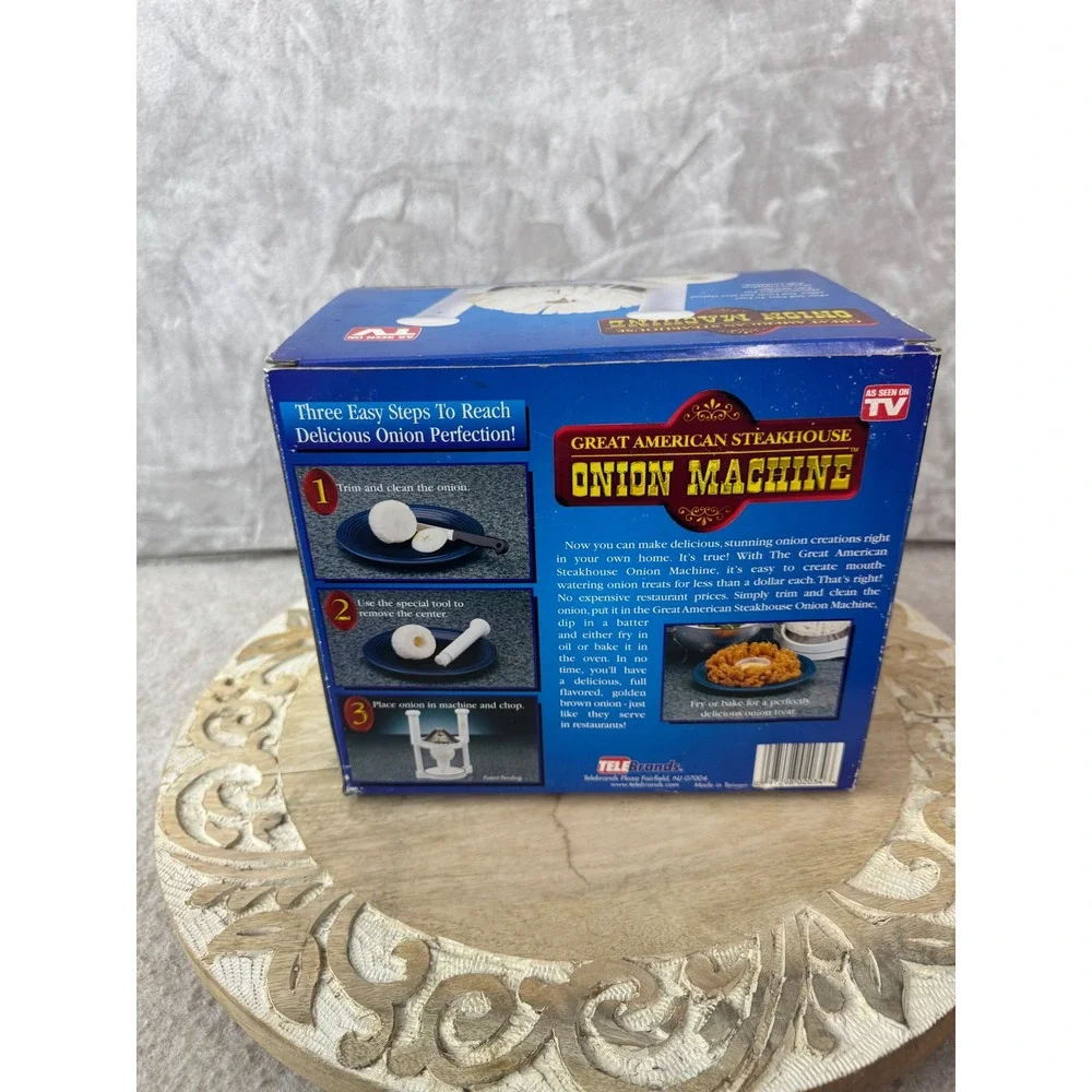Great American Steakhouse Onion Machine TeleBrands Vintage As Seen On TV White
